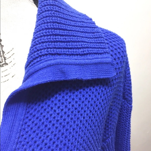 Ralph Lauren Women Pullover chunky knit Sweater V- Neck Blue Small - Picture 8 of 10